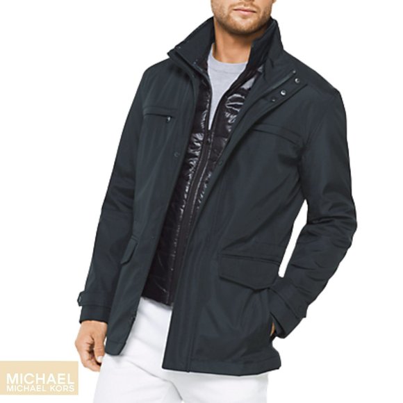 Michael Kors Other - NWT Michael Kors Midweight Nylon Attached Bib Quilted Insulated Jacket Coat